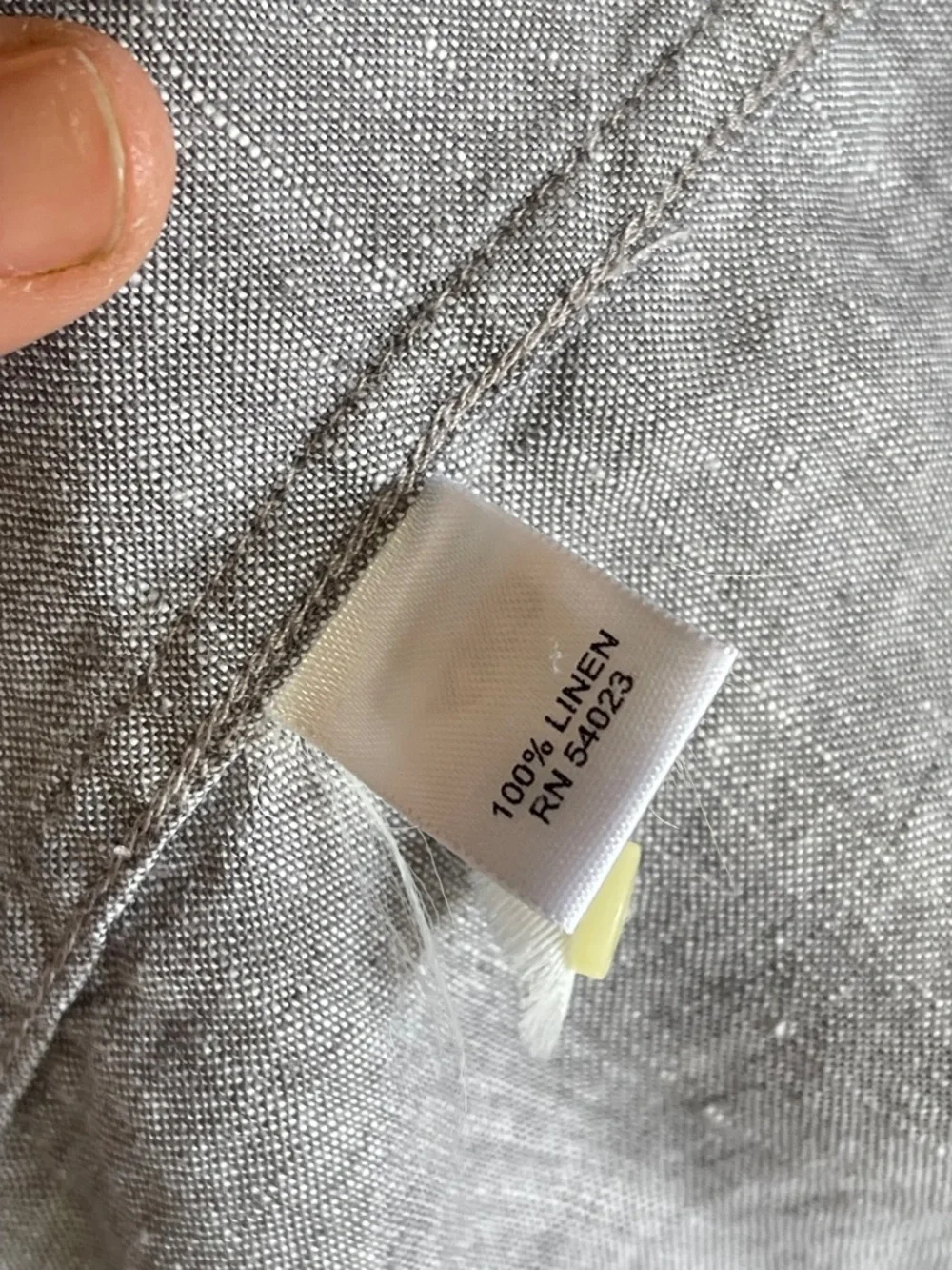 Banana Republic Heather Gray Linen Button-Down Shirt